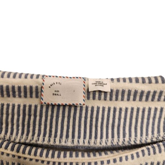 Anthropologie Postmark Striped Flare Sleeve Top Small Blue - Picture 6 of 7